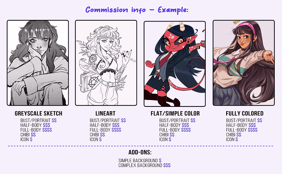 Commission Info - Example #2